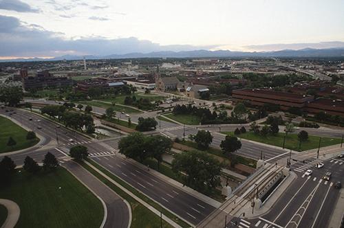 Auraria Campus overhead shot